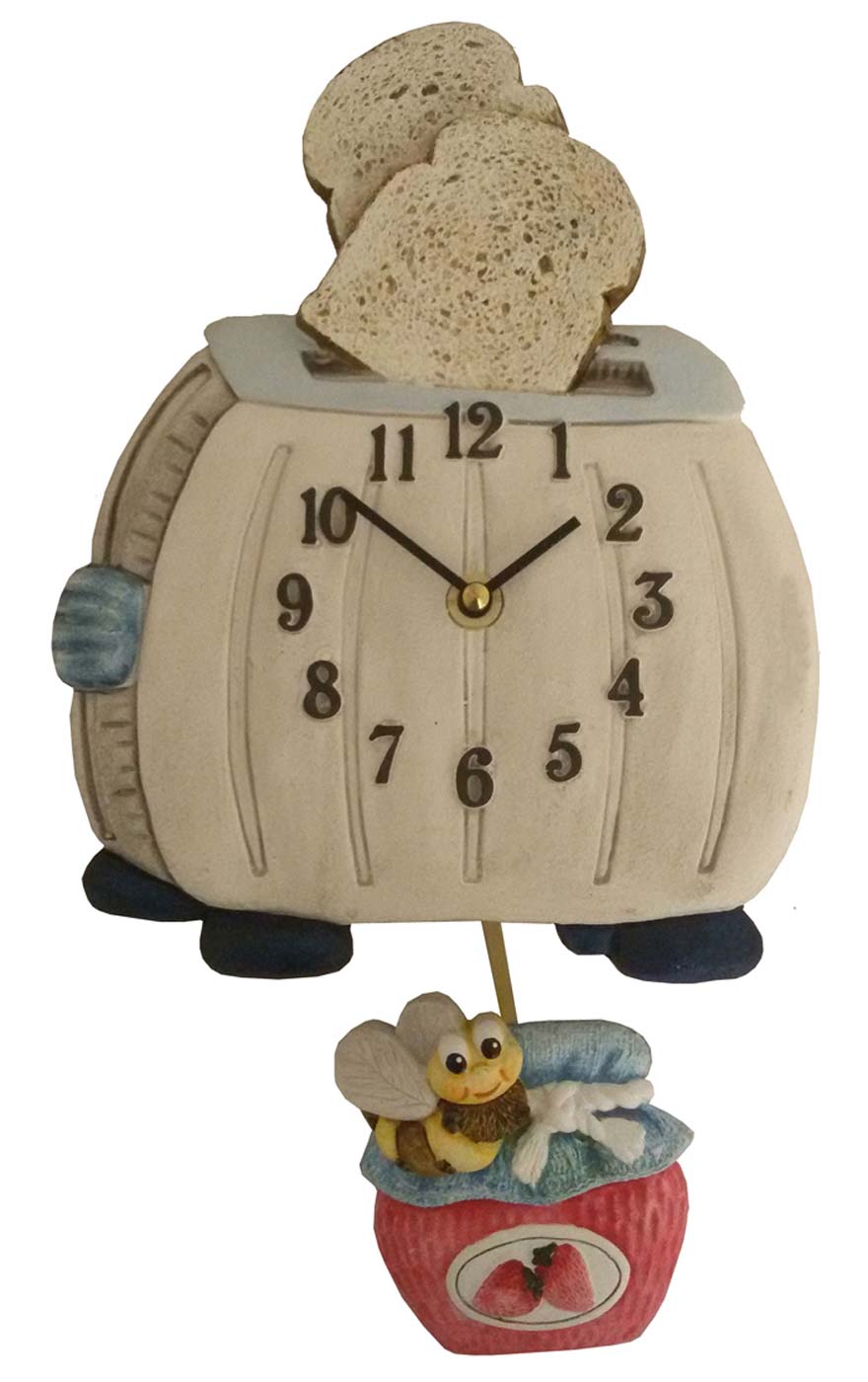 Terrastudio Wanduhr 19x22 cm Keramik • Handgefertigt & handbemalt • Quarzwerk