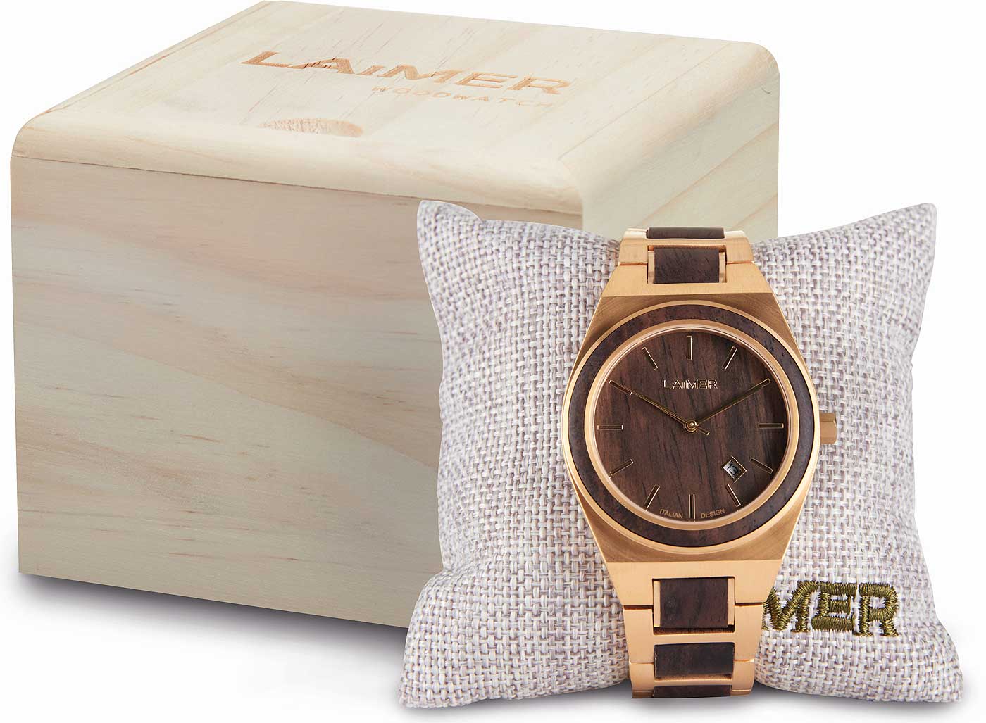 Laimer Colin 0149 Herren Uhr • Leadholz & Edelstahl • Datum