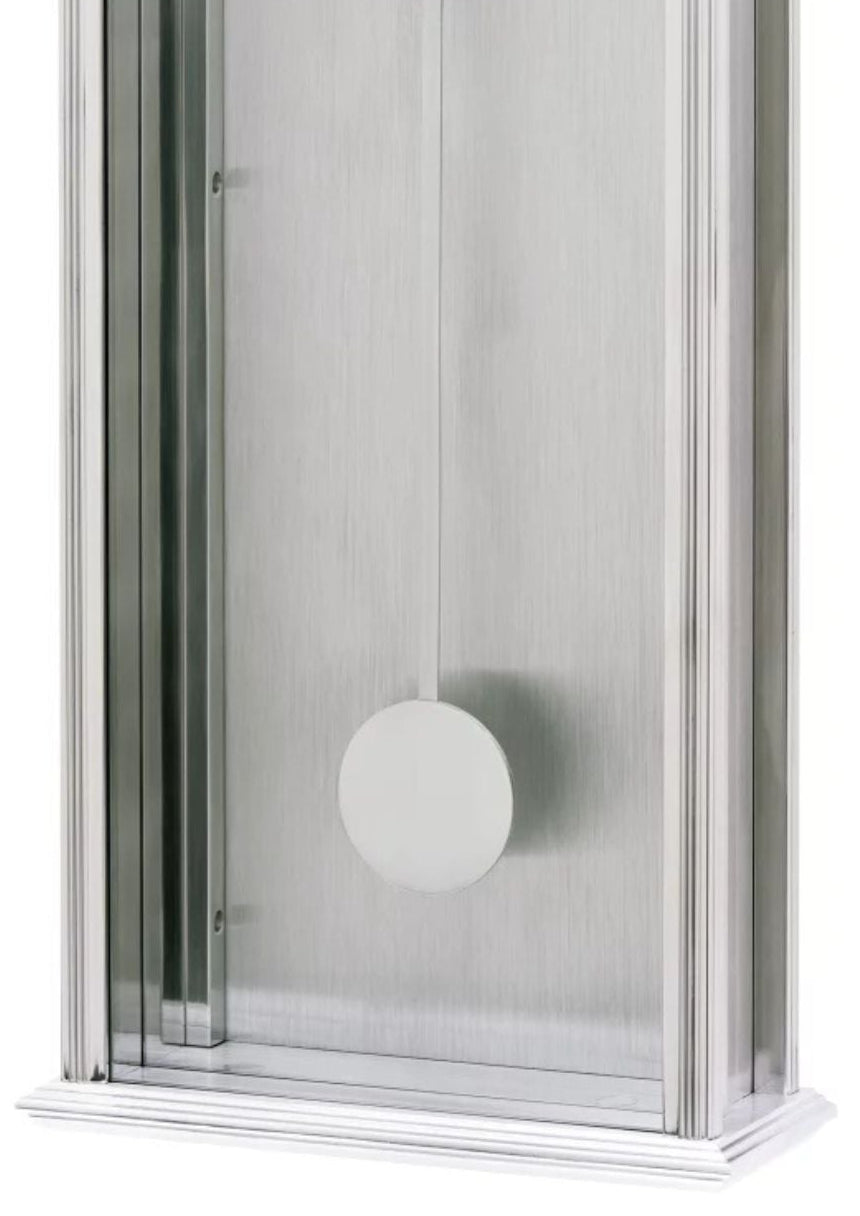 AMS Wall Clock 51x20x7 cm Metal • Radio-Controlled Movement • Elegant Pendulum