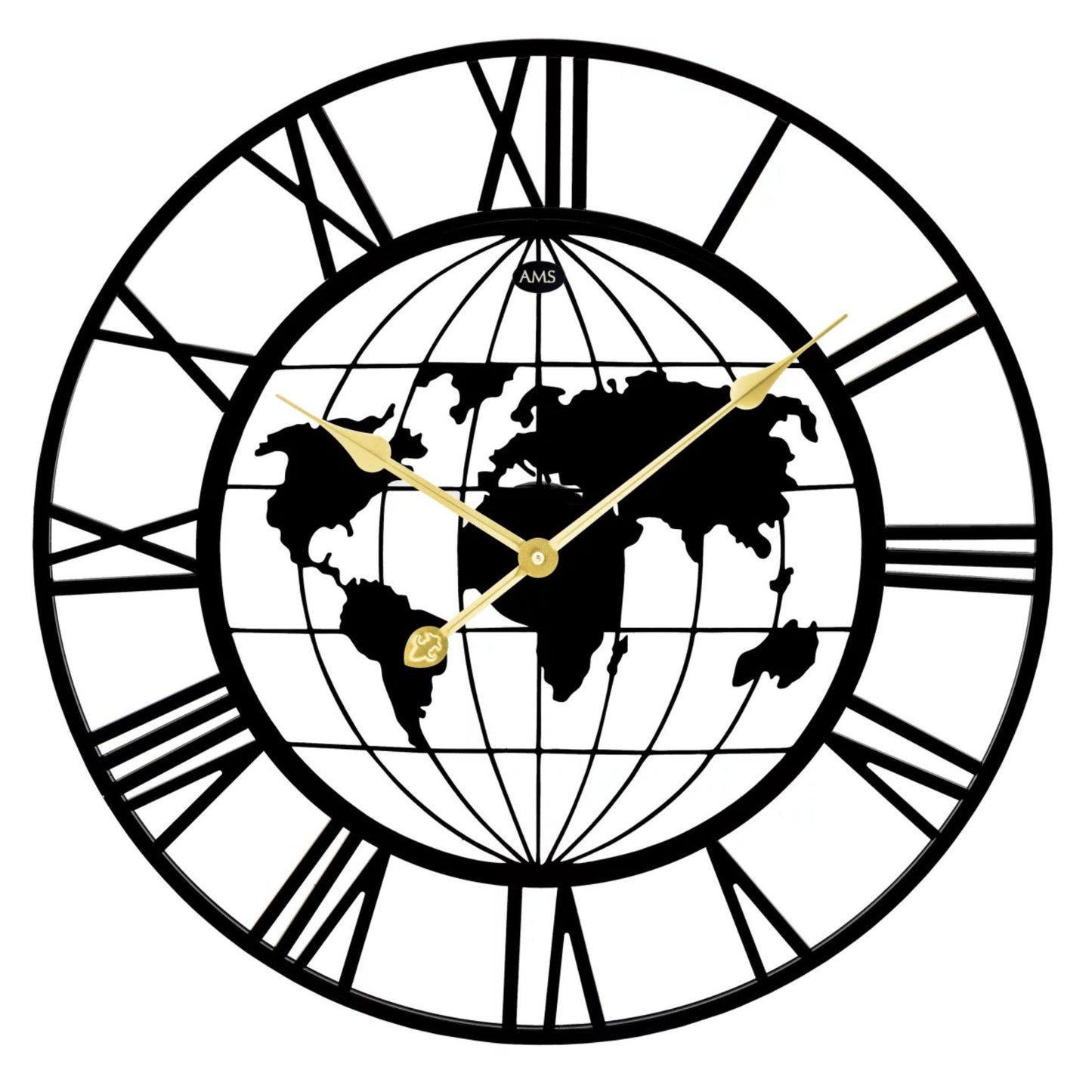 AMS Wall Clock 60 cm Ø Metal • Silent Movement • Modern Design