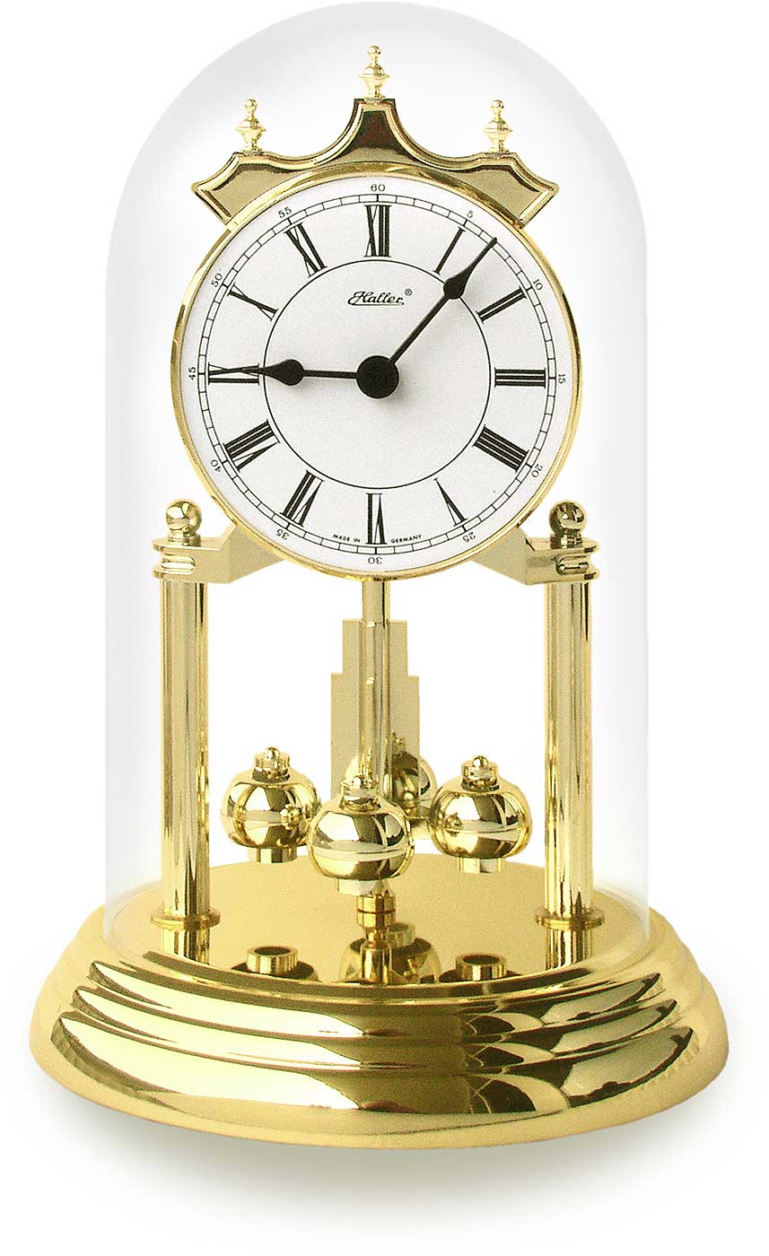 Haller Table Clock 23x15 cm Brass • Classic Design • Quartz Movement