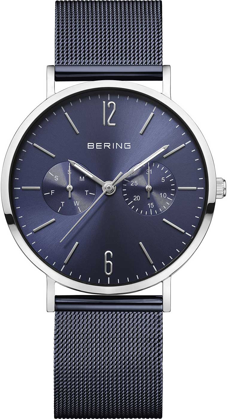 Bering Classic 14236-303 Damenuhr • Kratzfestes Saphirglas • Feines Milanaise-Armband