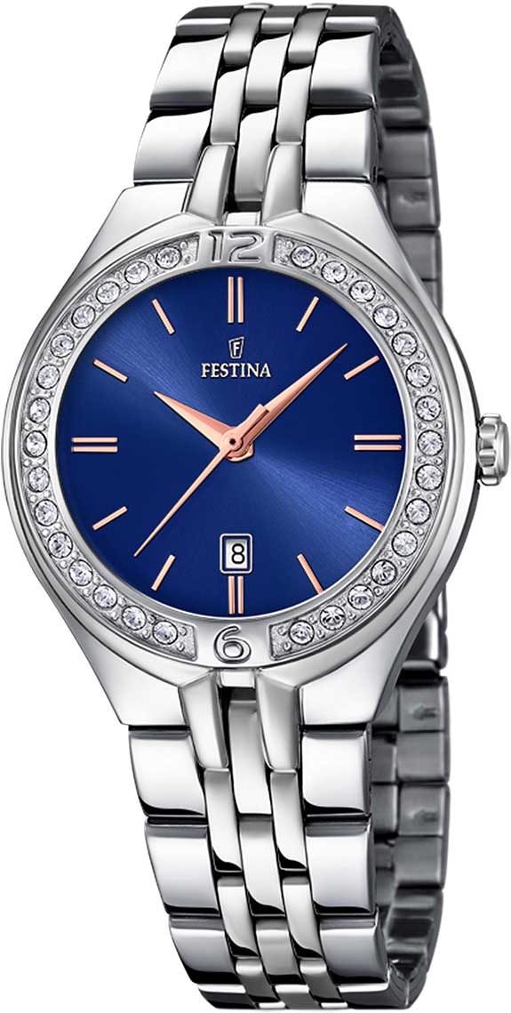 Festina Mademoiselle F16867/5 Damenuhr • Blau • Edelstahl