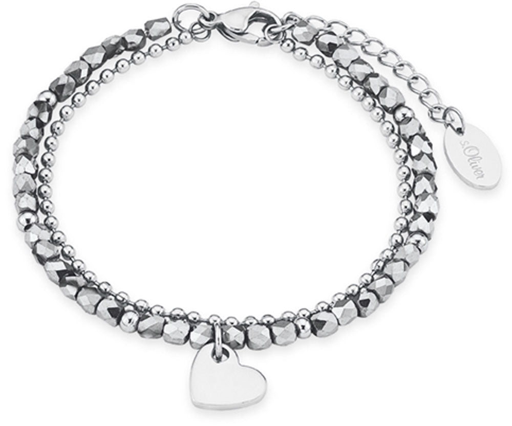 Zweireihiges Perlenarmband mit Herz - s.Oliver Jewelry Modell: 2018344