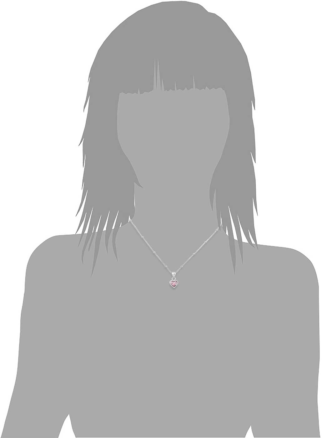 Prinzessin Lillifee 2033373 Halskette mit eingearbeiteten Metallkugeln und Herz Anhänger