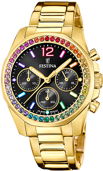 Festina Boyfriend F20609/3 Damenuhr • Präzises Quarzwerk • 10 bar wasserdicht