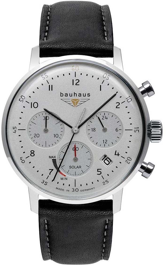 Bauhaus Classic 2086-1 Herren-Solar-Chronograph • Made in Germany • Solar-Uhrwerk