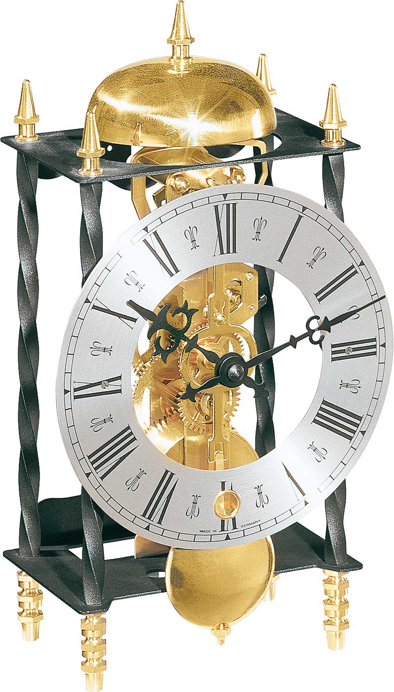 Hermle Tischuhr 24,1x14x9,5 cm Metall • Mechanisches Uhrwerk • Antikes Design