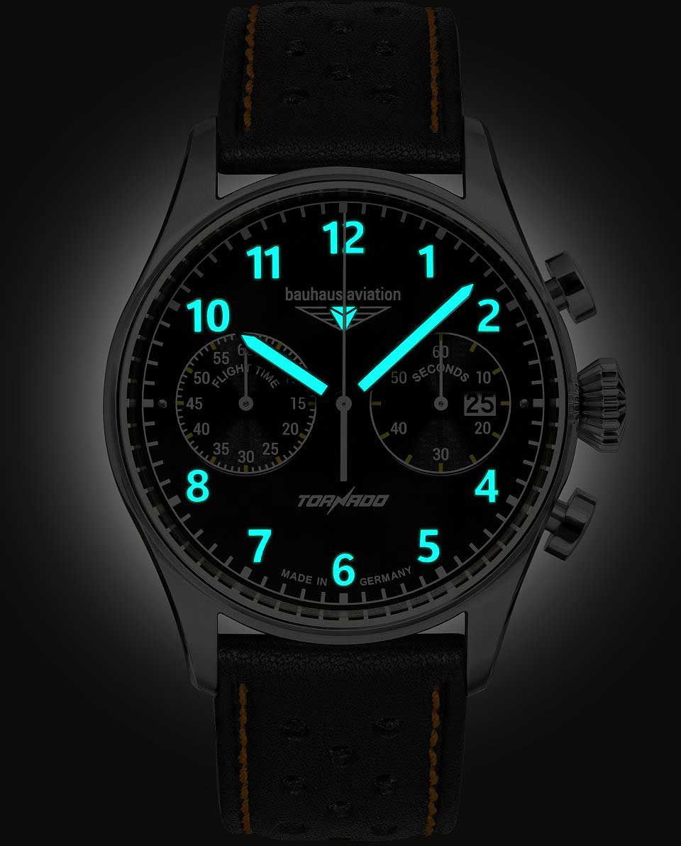 Bauhaus Aviation 2770-5 Herren Uhr • Miyota Quarzwerk • K1-Sicherheitsglas