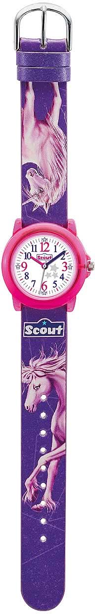 Scout Crystal 305.023 Mädchen Uhr • Präzises Quarzwerk • Waschbares Textilband