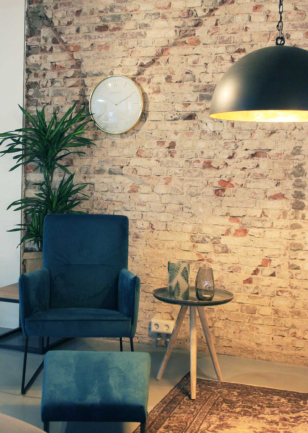 Nextime Wanduhr 40 cm Ø Metall • Elegantes Design • Lautloses Quarzwerk