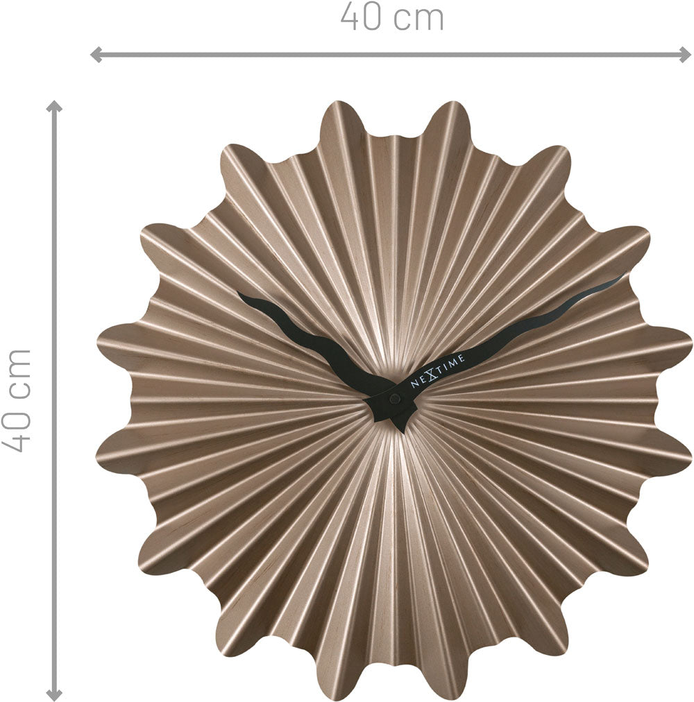 Nextime Wanduhr 40 cm Ø Metall • Geräuschloses Quarzwerk • Modernes Design