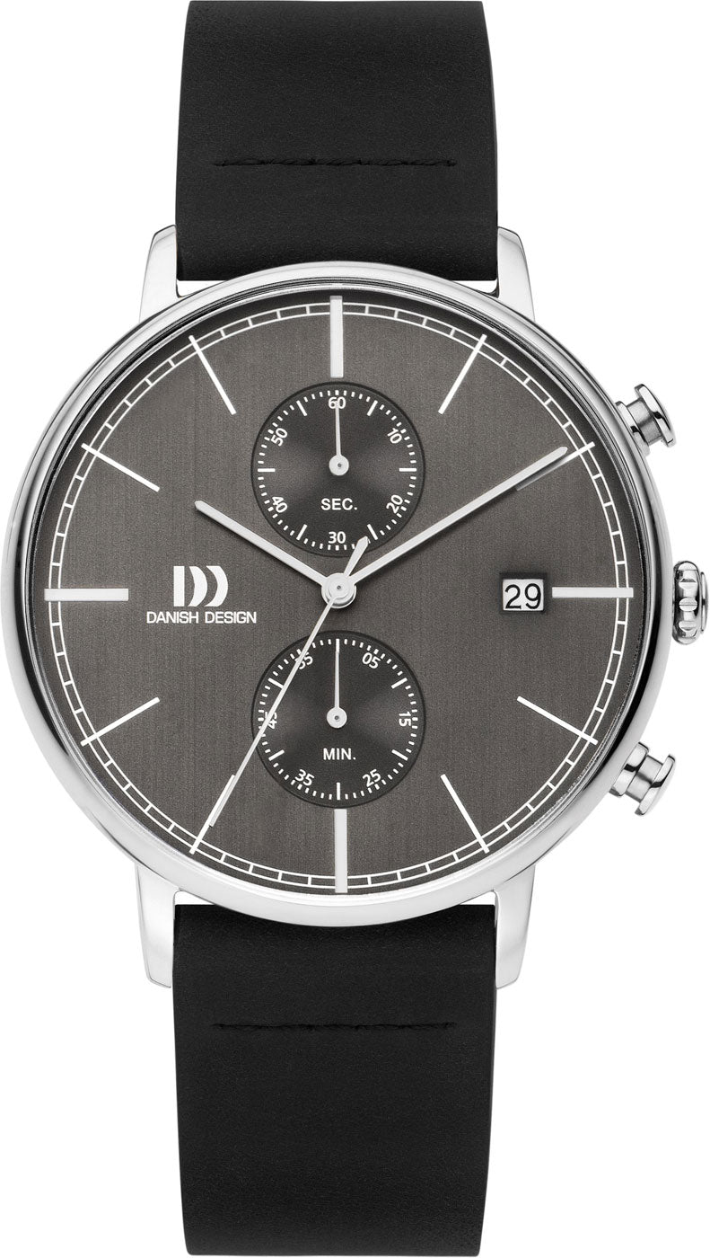 Herrenchronograph Lederband Datum - Danish Design Modell: 3314667