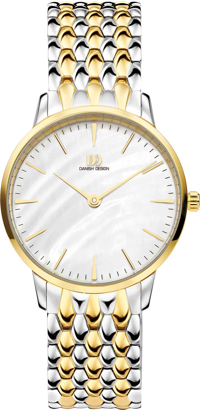 Danish Design 3320360 Damen Uhr • Bicolor Edelstahl • Ultra-flach