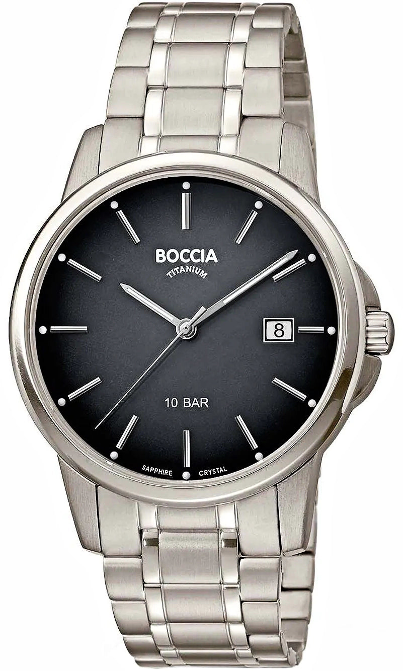 Boccia 3633-07 Herren Uhr • Reintitan • Saphirglas