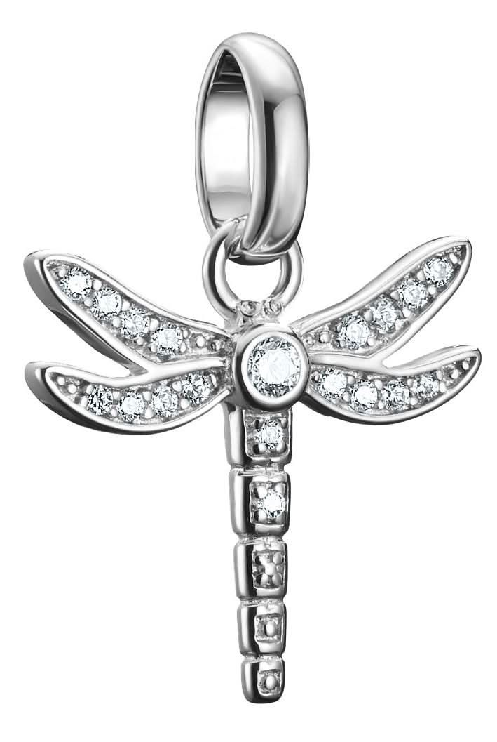 Thomas Sabo Charm-Anhänger Libelle mit Steinen Connect Silber