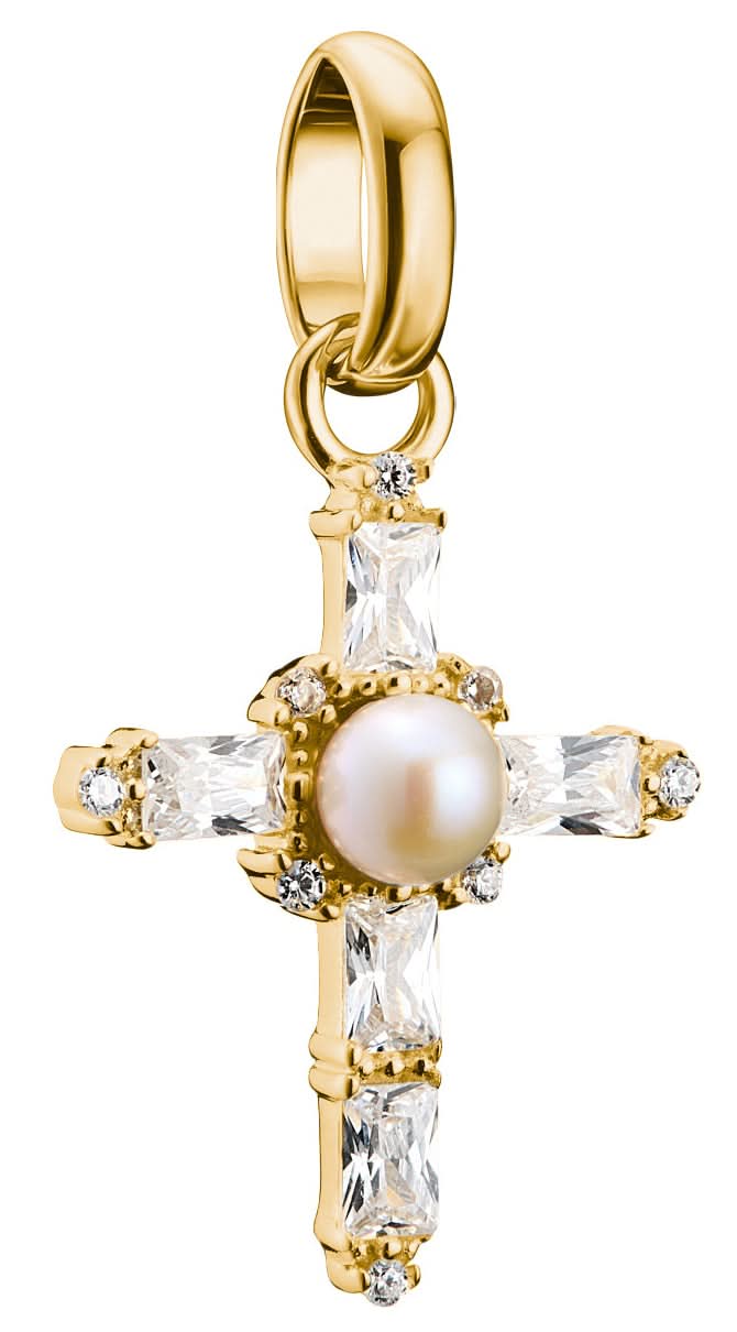 Thomas Sabo Charm Pendant Vintage Cross Connect gold plated