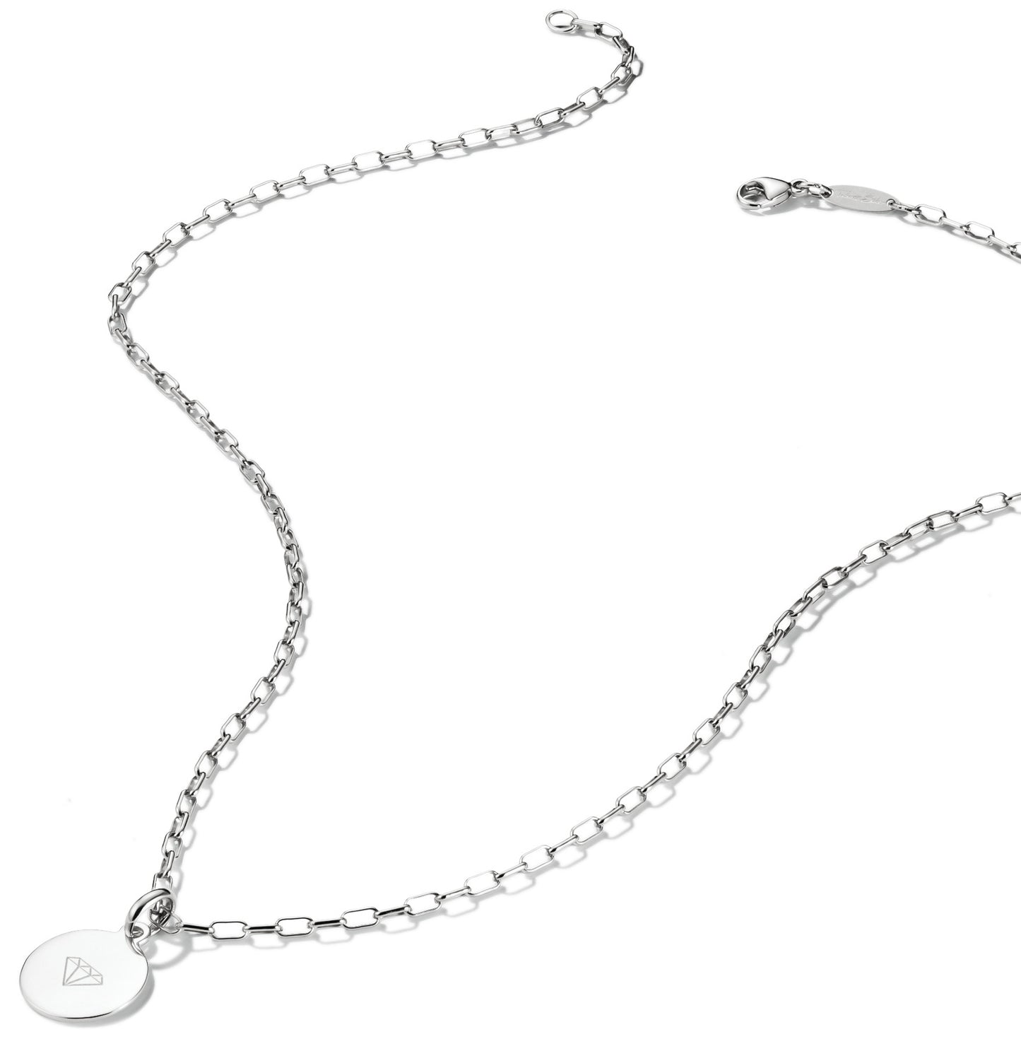 Thomas Sabo Charm-Kette Paperclip Silber Länge 45 cm