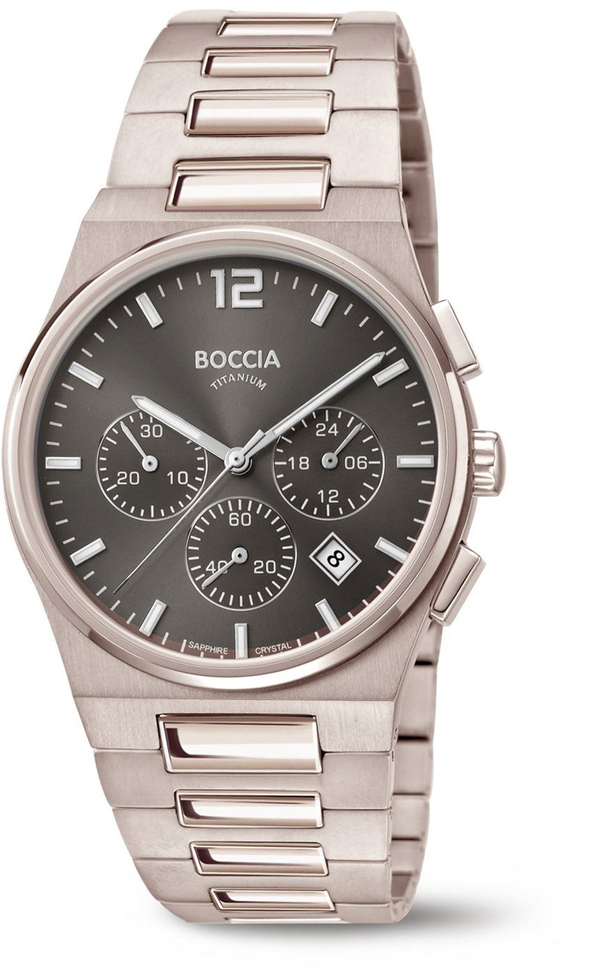 Boccia 3741-02 Herren Uhr • Reines Titan • Saphirglas