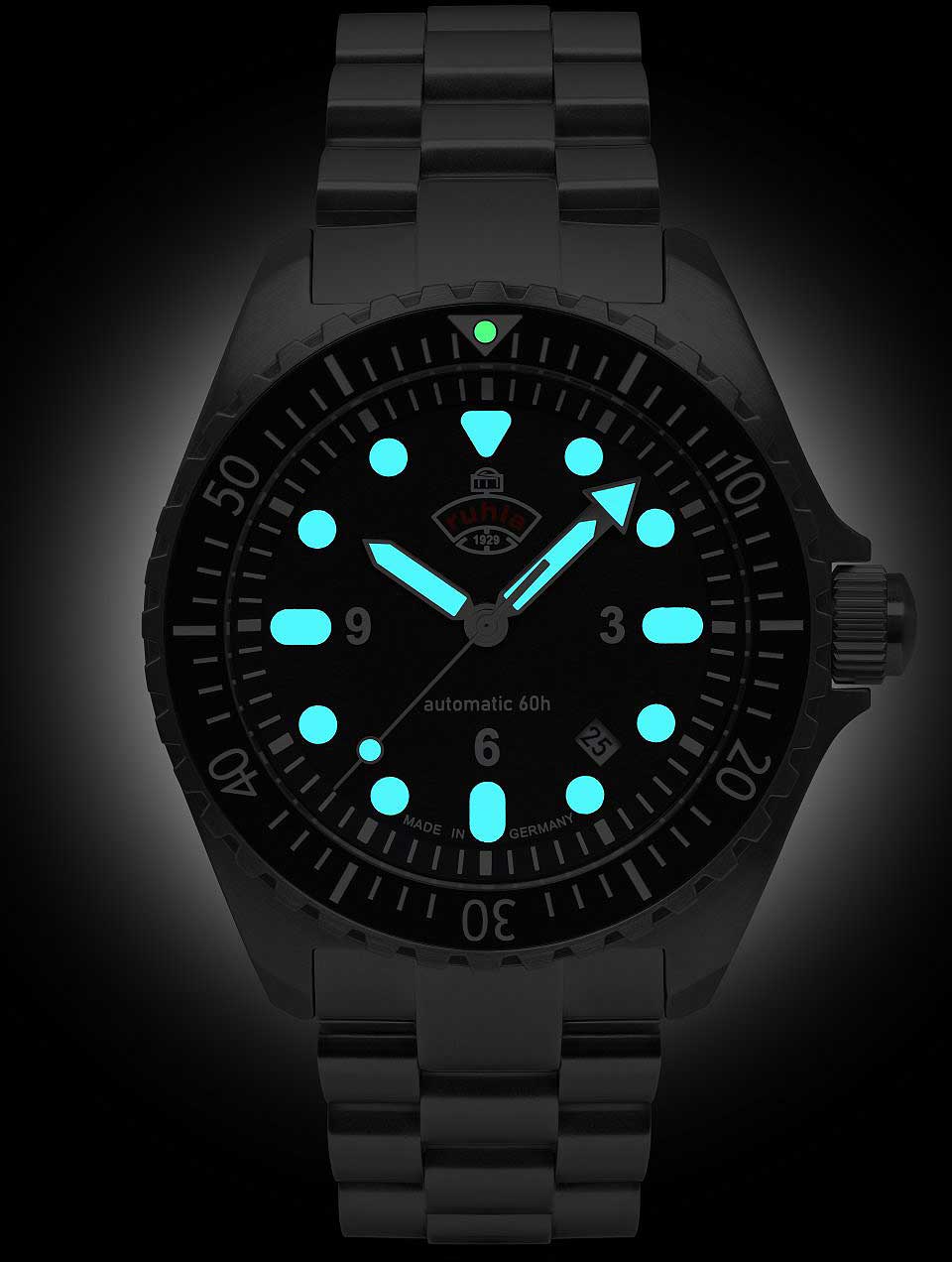 Ruhla NVA Kommando Minentaucher RUHLA-4960M2 Herren Uhr • Automatik • Saphirglas