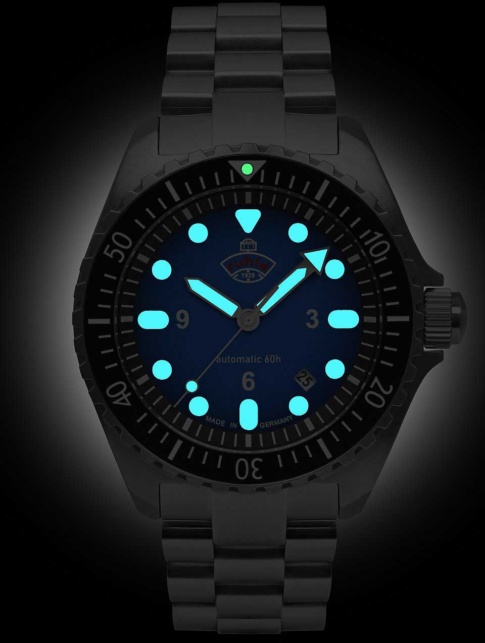 Ruhla 1929 Minentaucher DIVER RUHLA-4960M3 Herren Uhr • Automatikwerk • Saphirglas