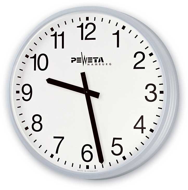 Peweta Wanduhr 54,6 cm Ø Metall • Funkgesteuert • Made in Germany