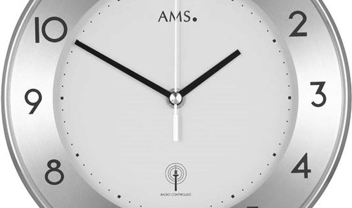 AMS Wall Clock 62x22x8 cm Wood • Radio-controlled pendulum movement • Modern design