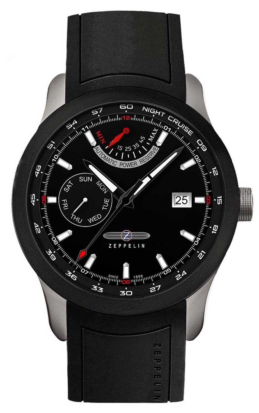 Zeppelin Night Cruise 7262-2 Herren Uhr • Automatik • Gangreserve