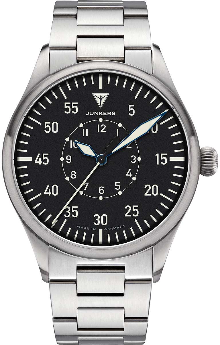 Junkers Baumuster B 9.20.02.02.M Herren Uhr • Saphirglas • Edelstahl Armband