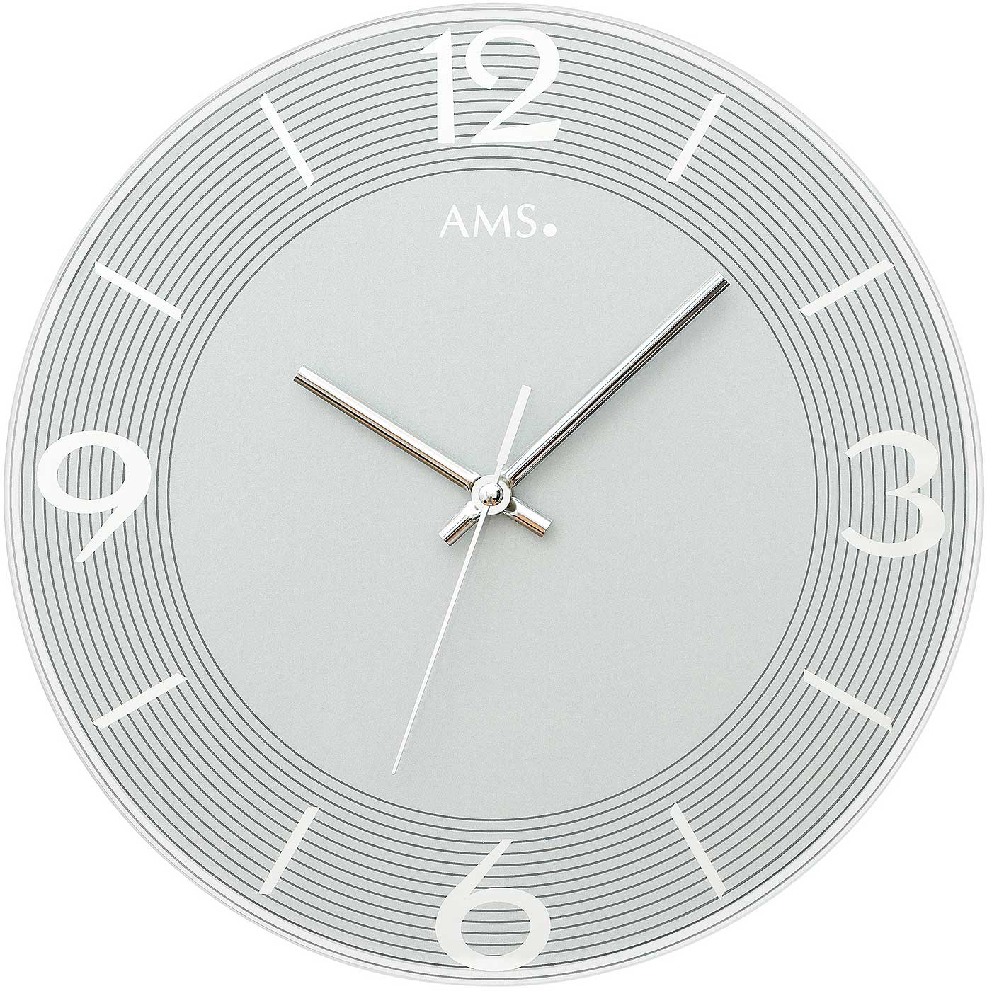 Wanduhr modern Gehäusedurchmesser 30 cm - AMS Modell: 9571
