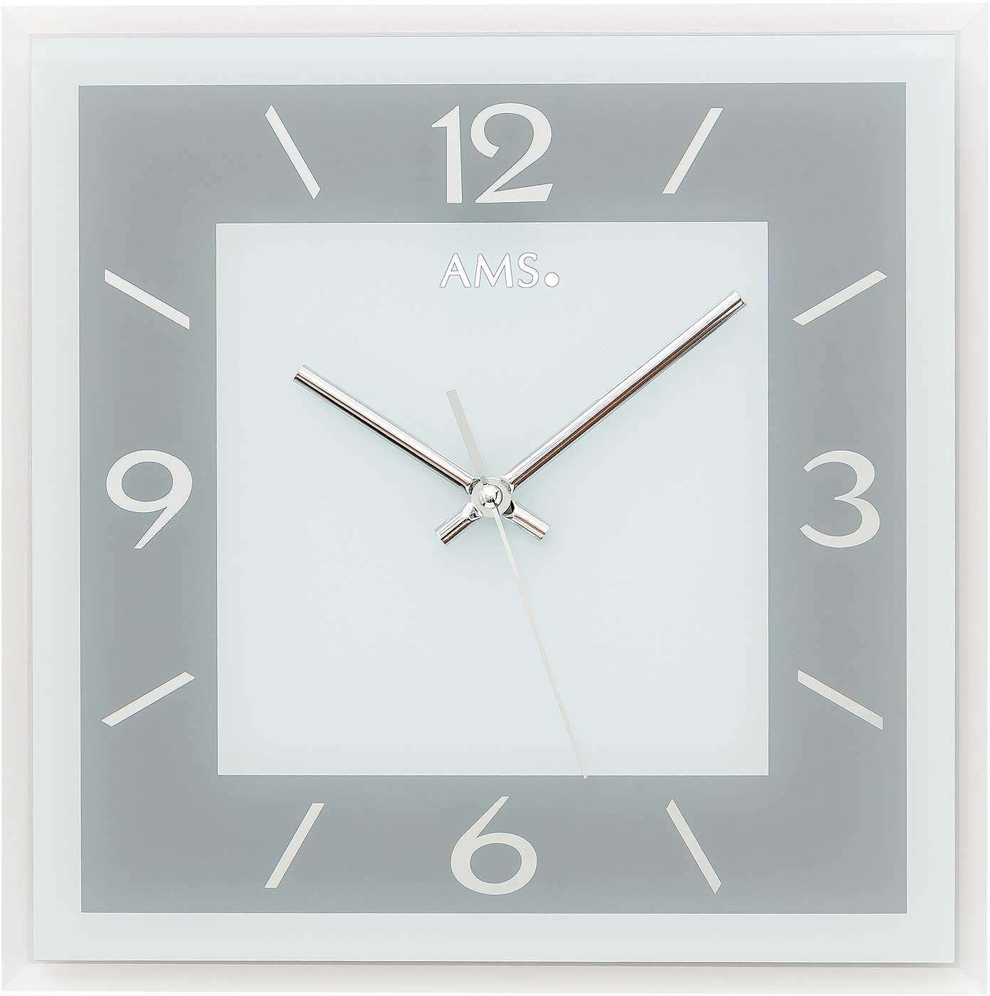 Wanduhr modern 30 x 30 x 3 cm - AMS Modell: 9573