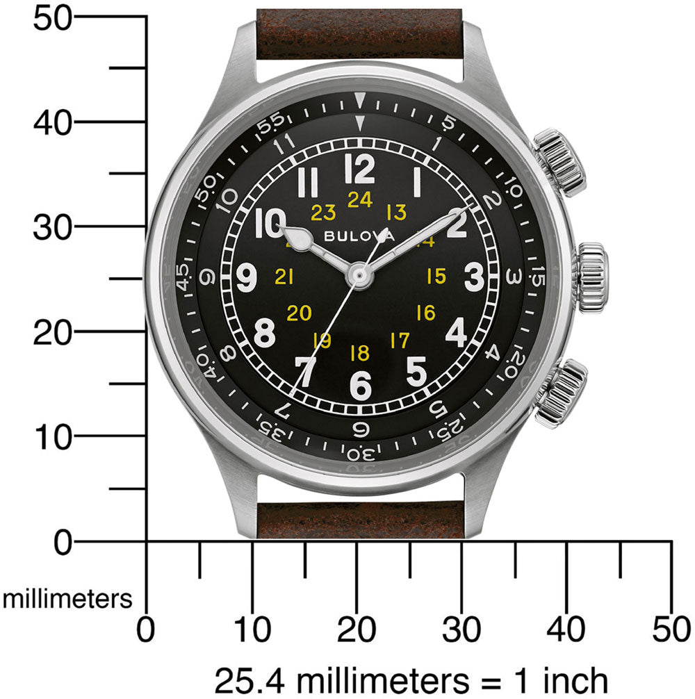Bulova A-15 Pilot 96A245 Herren Uhr • Automatikwerk • Saphirglas