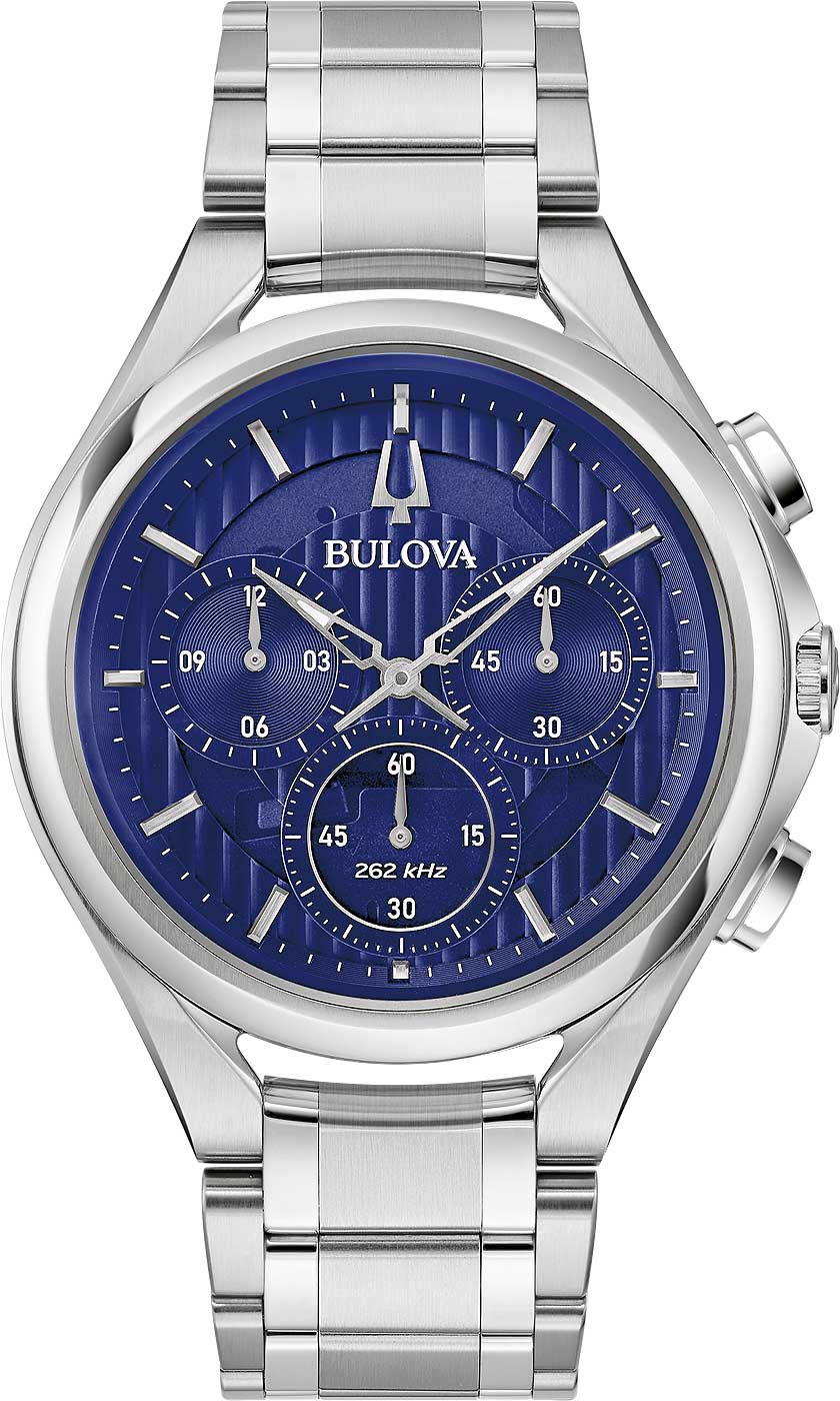 Bulova Curv 96A302 Herren Uhr • Gebogenes Saphirglas • Hochleistungs-Quarzchronograph