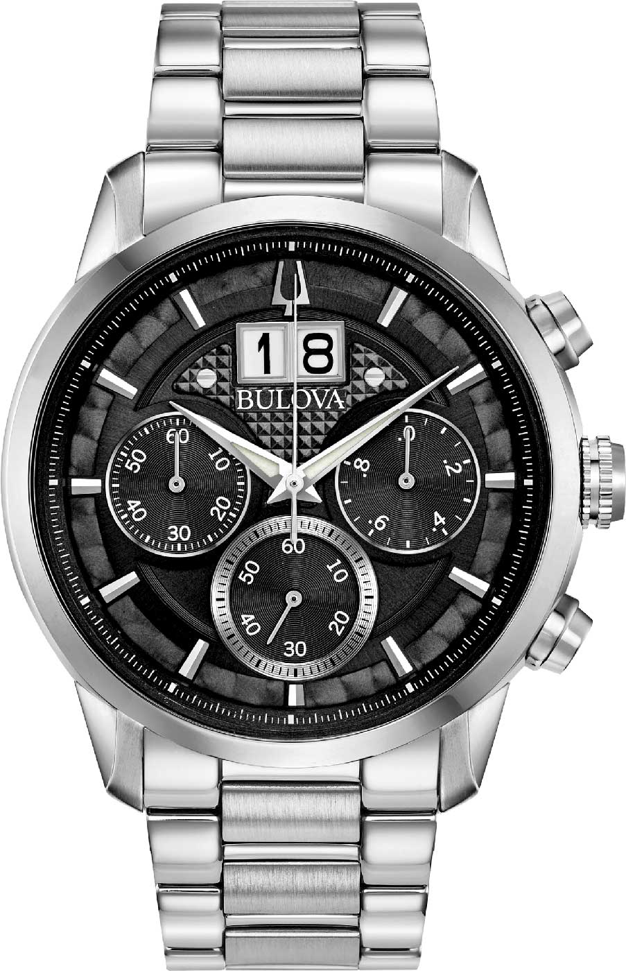 Bulova Classic 96B319 Herren Uhr • Quarz Chronograph • Leuchtzeiger