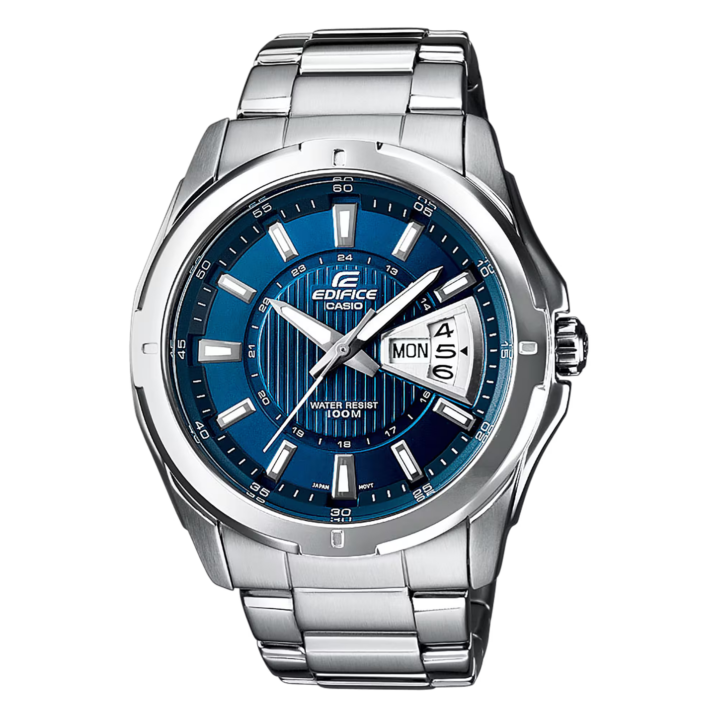 Casio Edifice EF-129D-2AVEF Uhr • Blaues Zifferblatt • 10 Bar Wasserdicht