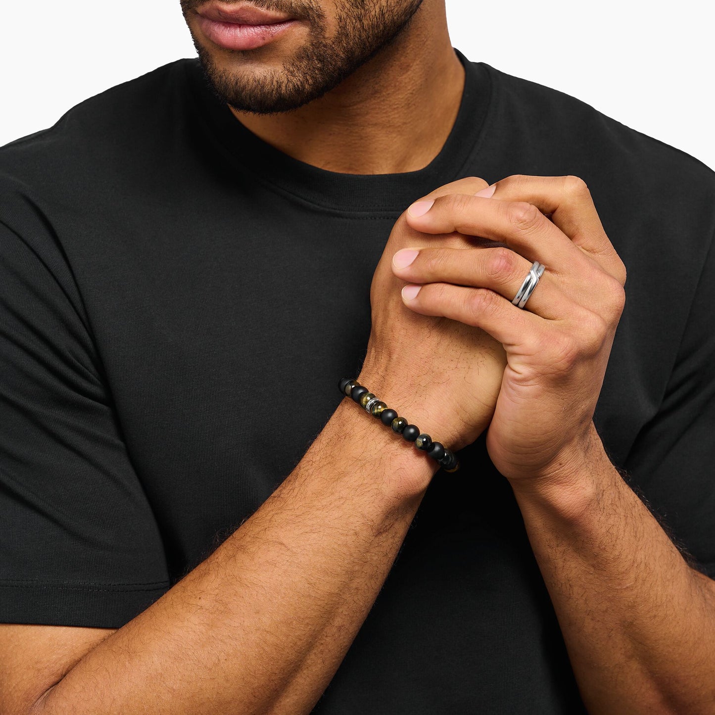 Beads Armband aus Obsidian und Tigerauge - Thomas Sabo Modell: A2196-806-11-L19