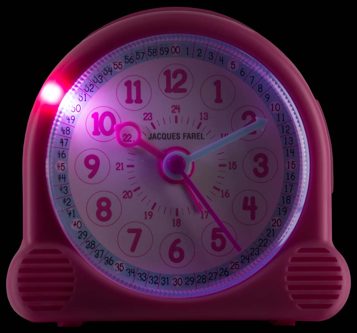 Jacques Farel Lernwecker Kinderwecker 10x10x6 cm Kunststoff • Geräuscharm • Lernfunktion
