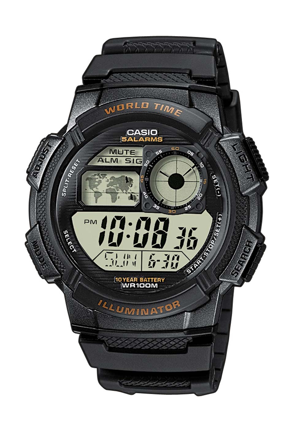 Casio AE-1000W-1AVEF Herrenuhr • 10 Jahre Batterielaufzeit • Weltzeitfunktion
