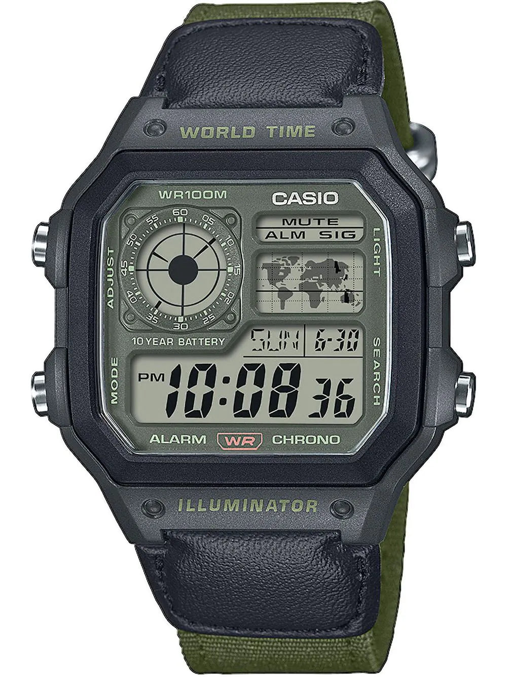 Casio Collection AE-1200WHUB-3AVEF Uhr • Weltzeit • 10 Jahre Batterie