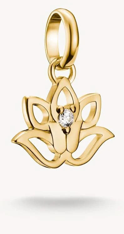Charm-Anhänger, Lotusblüte, 18k vergoldet - Thomas Sabo Modell: CC1204-414-14