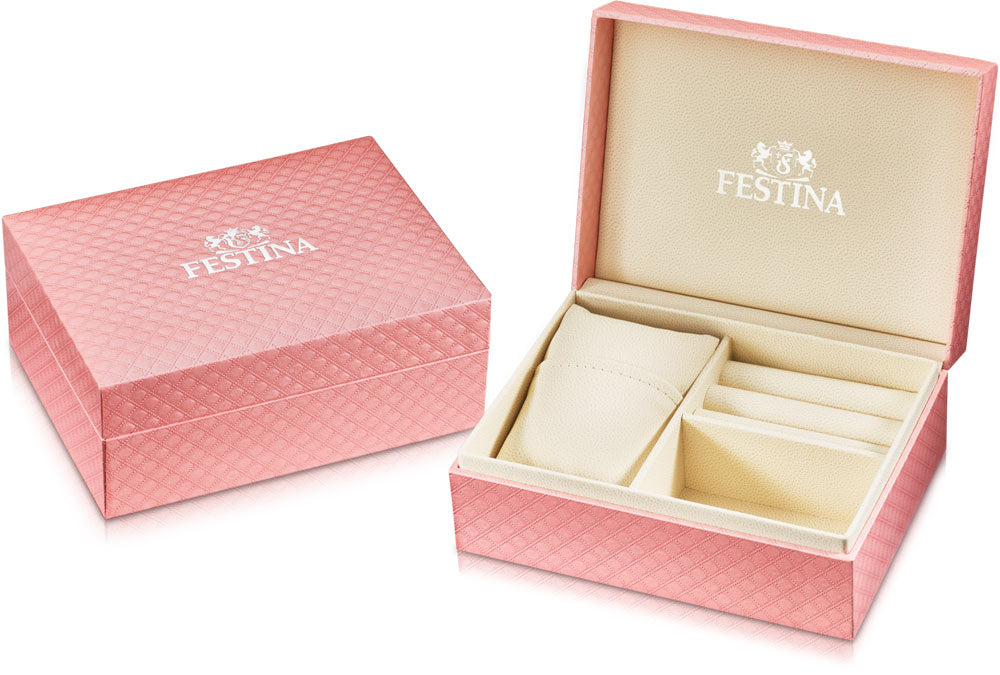 Festina Mademoiselle F20618/1 Damenuhr • Funkelnde Kristalle • Eleganter Edelstahl