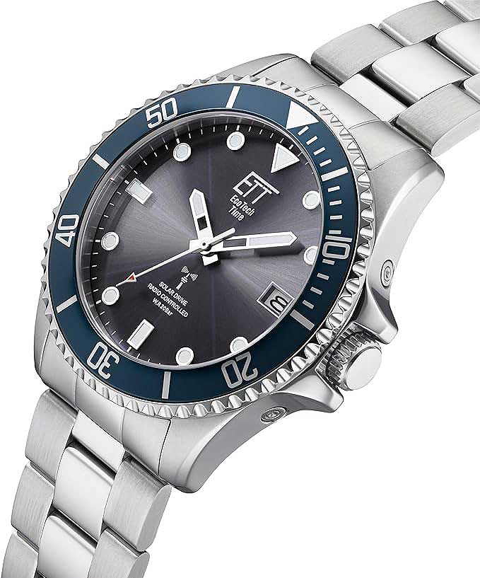 Eco Tech Time EGS-11605-35M Herren Uhr • Funk-Solar-Antrieb • 20 Bar Wasserdicht