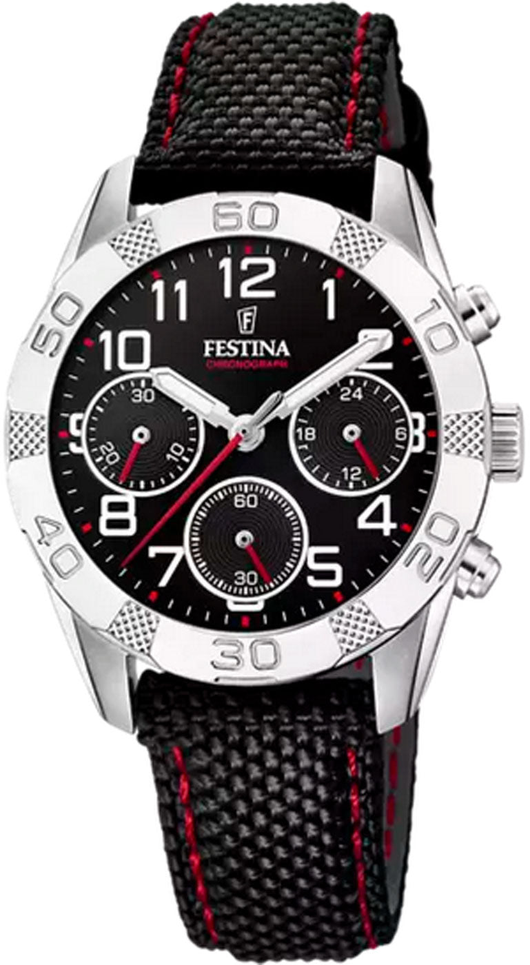 Festina Junior F20346/3 Uhr • Präziser Chronograph • Robustes Edelstahlgehäuse