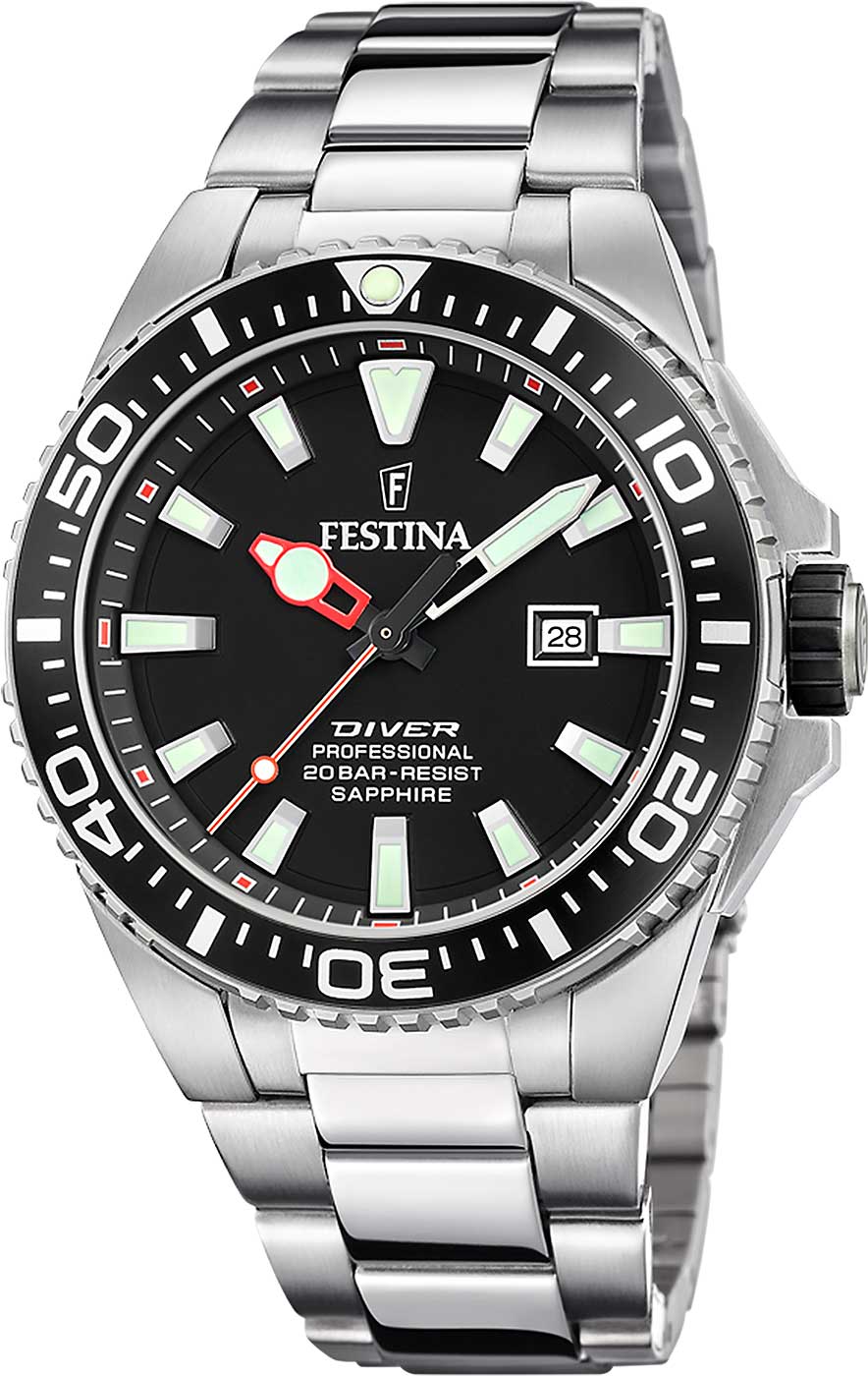 Festina The Originals F20663/3 Herrenuhr • 20 bar Wasserdicht • Saphirglas