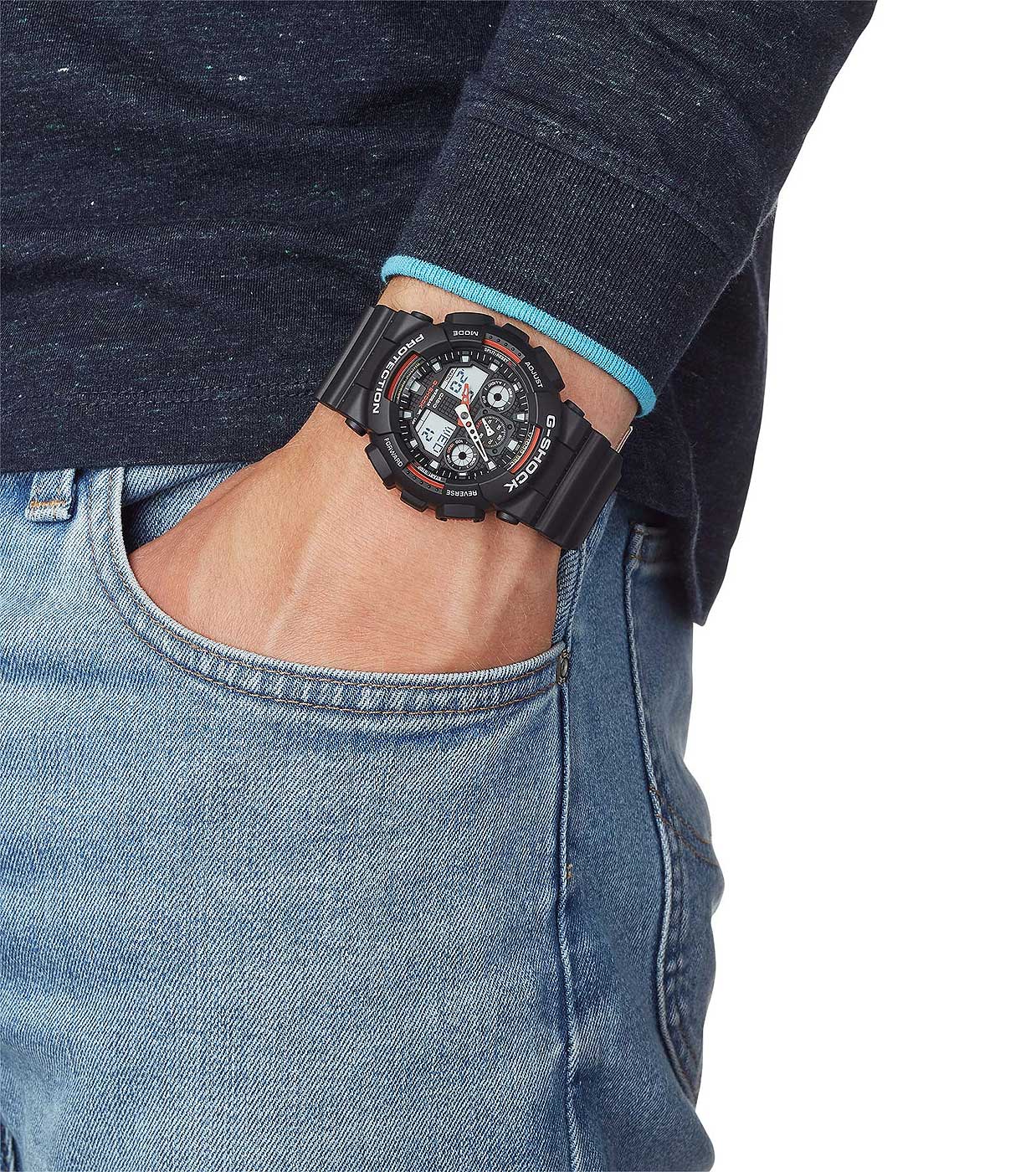 Casio G-Shock GA-100-1A4ER Unisex Uhr • Robustes Quarzwerk • 20 Bar Wasserdicht