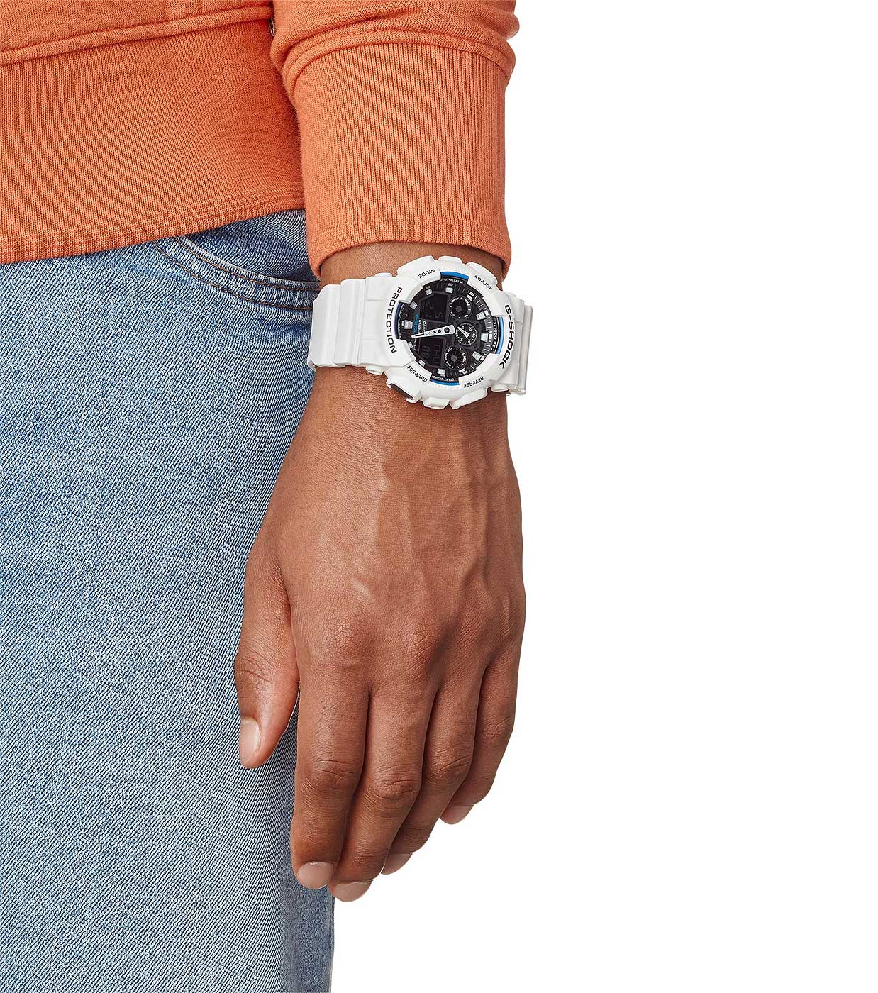 Casio G-SHOCK GA-100B-7A Herren Uhr • Robustes Design • Analog-Digital Zeitanzeige