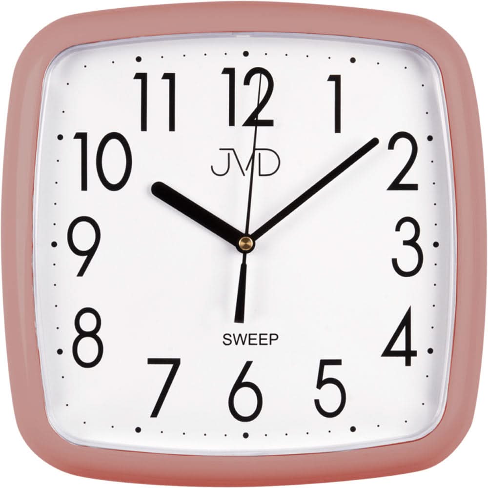 JVD Wanduhr 25x25x3,2 cm Kunststoff • Moderner Blickfang • Zuverlässiges Quarzwerk