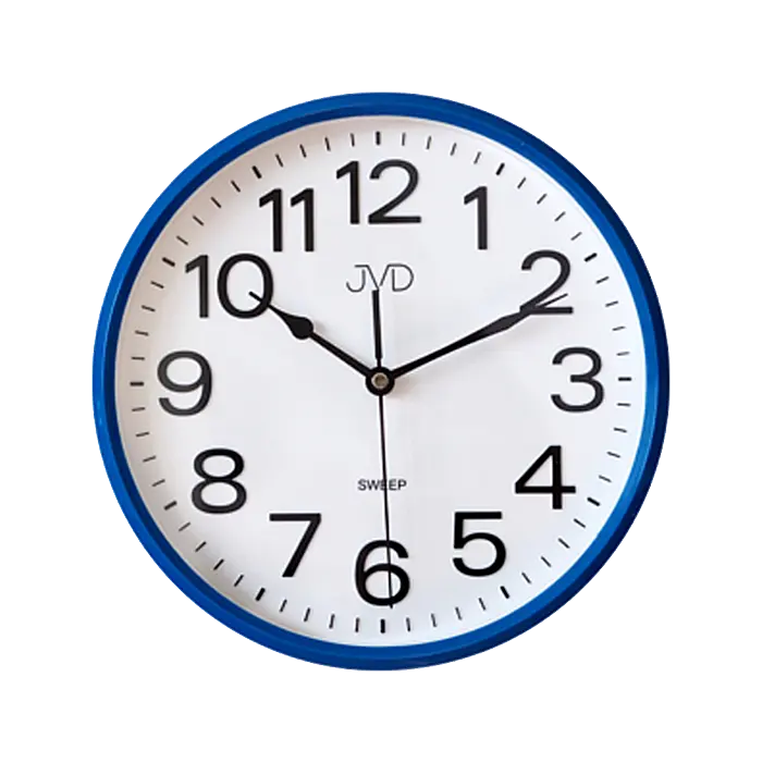 JVD Wanduhr • Stilvolles Design • Blaue Akzente