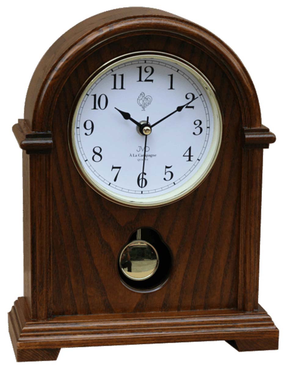 JVD Tischuhr 30,5x24,2 cm Holz • Elegantes Design • Klassischer Charme