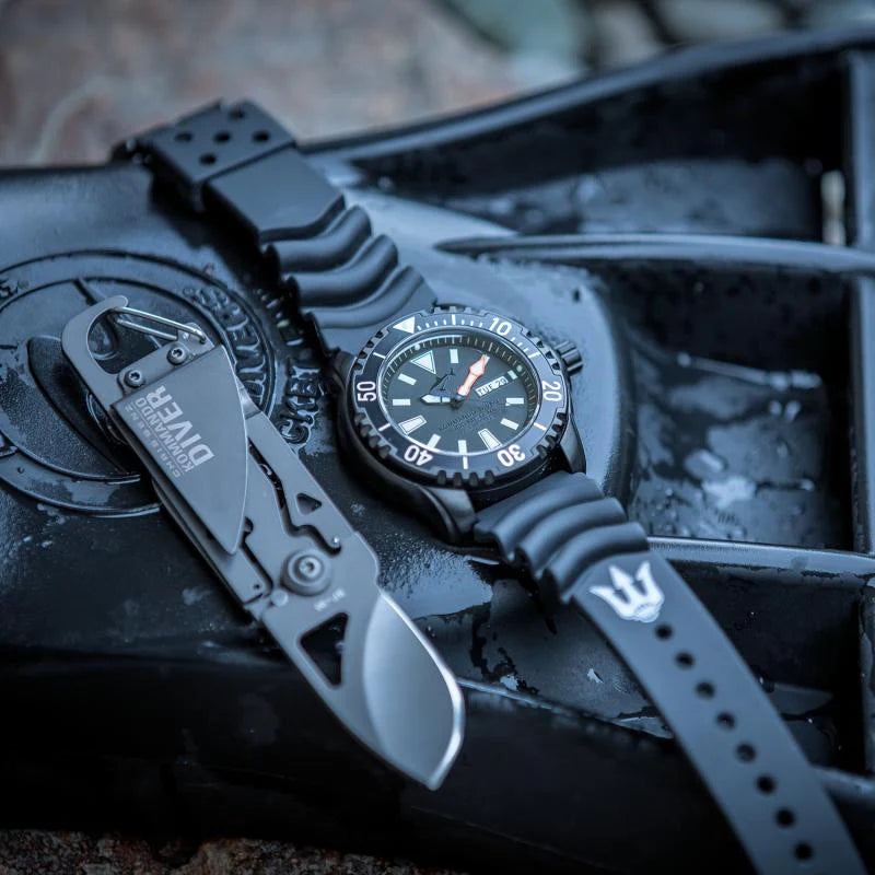 Chris Benz DEFENSE COMMAND DIVER CB-1000-KD Herren Uhr • Hai-geprüft • 1000m Wasserdichtigkeit